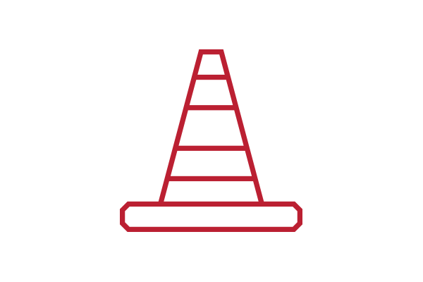 Traffic cone symbol