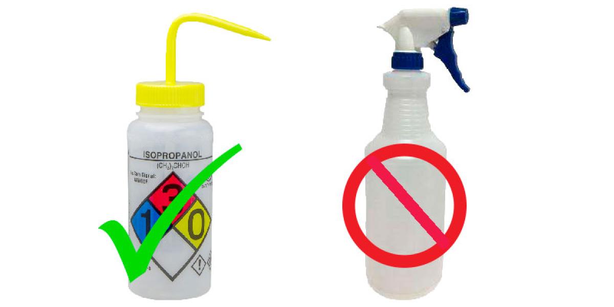 Spray Bottles vs. Wash Bottles Environmental Health and Safety