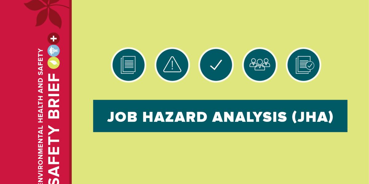 Icon graphic for job hazard analysis. 