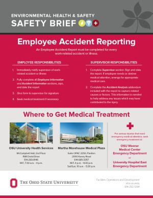 Incident Reporting, Environmental Health & Safety (EHS)